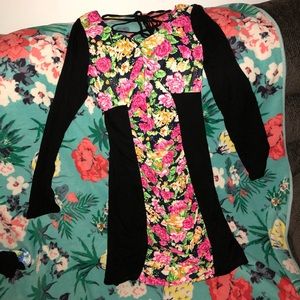 Sexy Laced Up Back Bodycon Dress Size Large